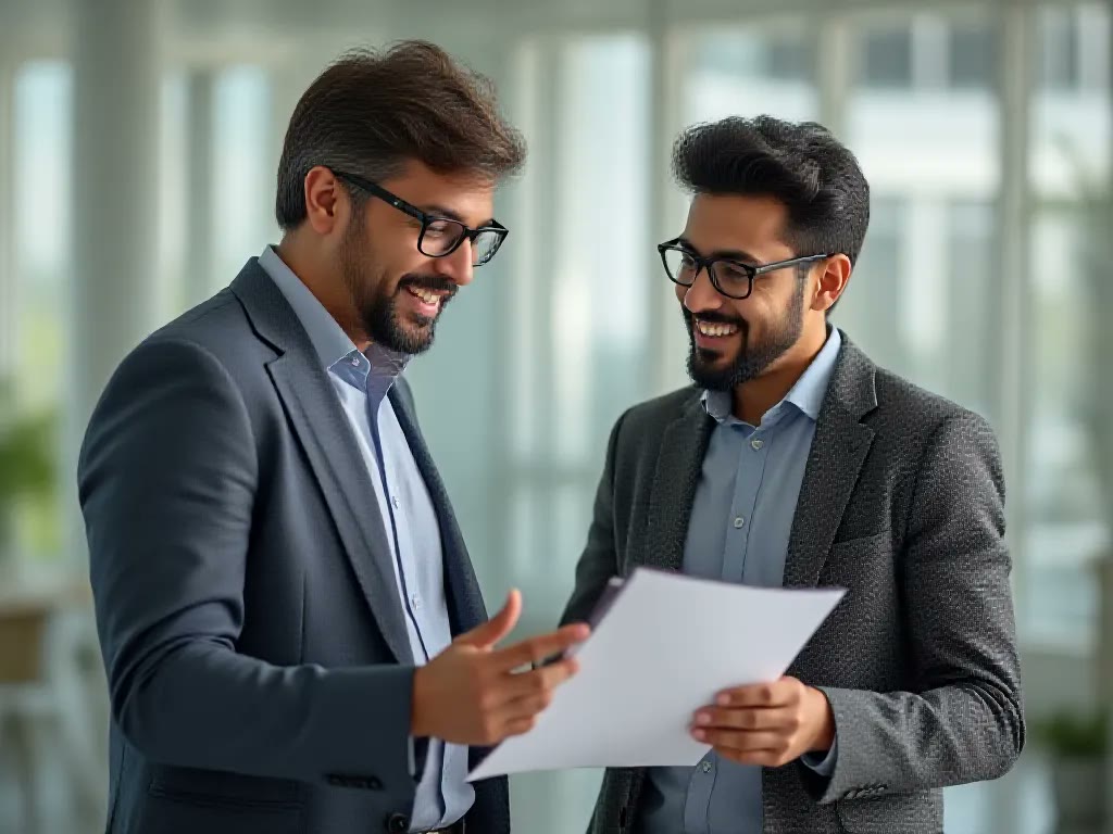 Consultant explaining an MLM plan structure