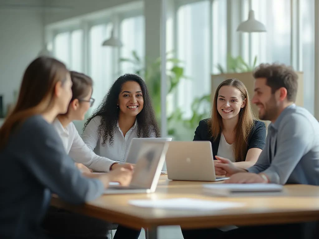 Team reviewing an MLM dashboard
